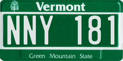 VT license plate NNY181