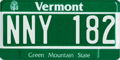 VT license plate NNY182