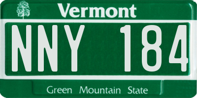 VT license plate NNY184