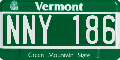 VT license plate NNY186