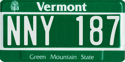 VT license plate NNY187