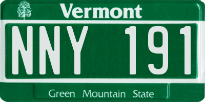 VT license plate NNY191