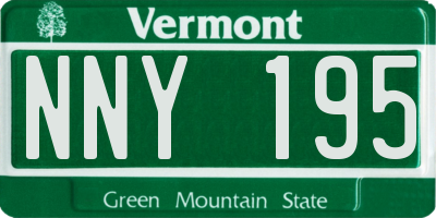 VT license plate NNY195