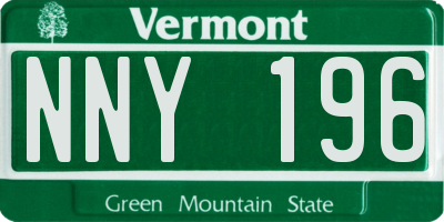 VT license plate NNY196