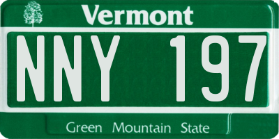 VT license plate NNY197