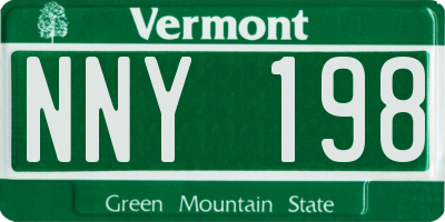 VT license plate NNY198