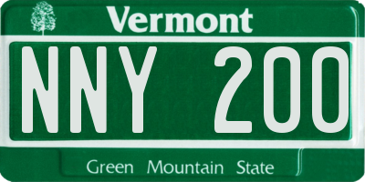 VT license plate NNY200