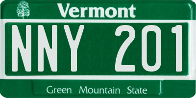 VT license plate NNY201