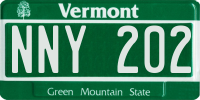 VT license plate NNY202