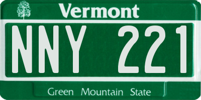 VT license plate NNY221