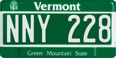 VT license plate NNY228
