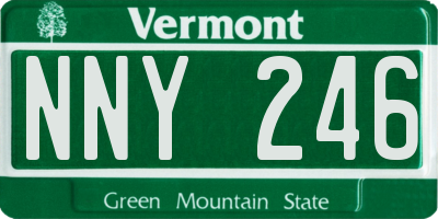 VT license plate NNY246