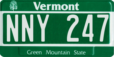 VT license plate NNY247