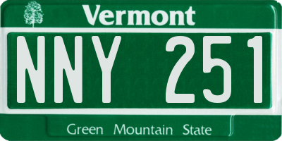 VT license plate NNY251
