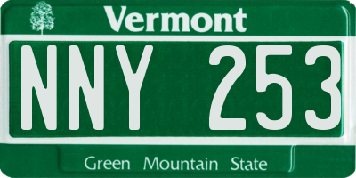 VT license plate NNY253