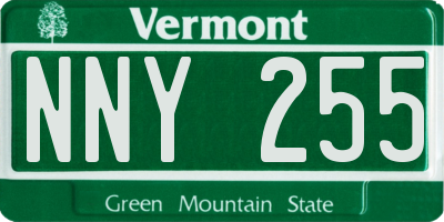 VT license plate NNY255