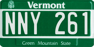 VT license plate NNY261