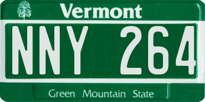 VT license plate NNY264