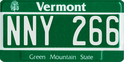 VT license plate NNY266