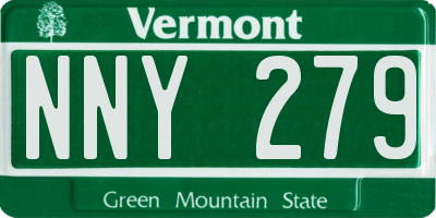 VT license plate NNY279