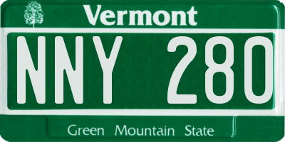 VT license plate NNY280