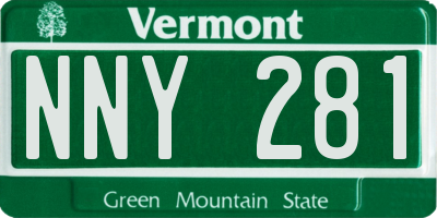 VT license plate NNY281