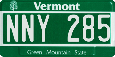 VT license plate NNY285