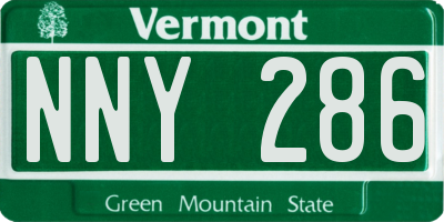 VT license plate NNY286