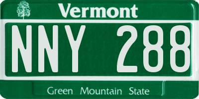 VT license plate NNY288