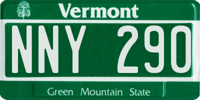 VT license plate NNY290