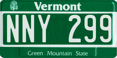 VT license plate NNY299