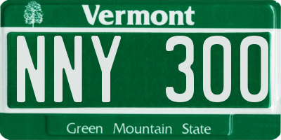 VT license plate NNY300