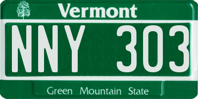 VT license plate NNY303