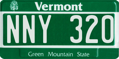 VT license plate NNY320