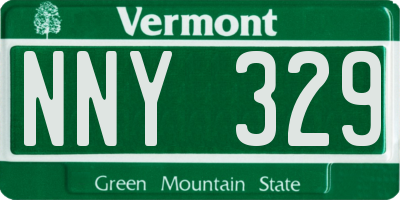 VT license plate NNY329