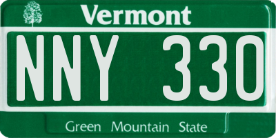 VT license plate NNY330