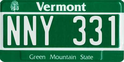 VT license plate NNY331