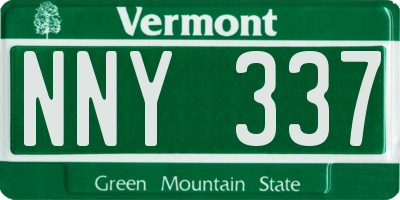VT license plate NNY337