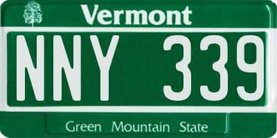 VT license plate NNY339
