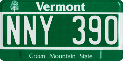 VT license plate NNY390