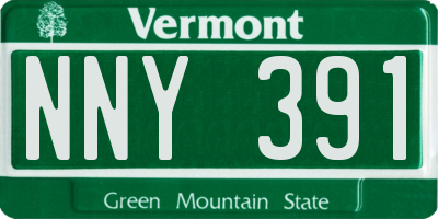 VT license plate NNY391