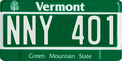 VT license plate NNY401