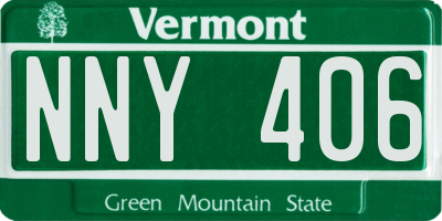 VT license plate NNY406