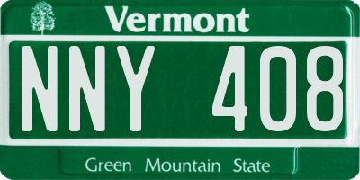 VT license plate NNY408