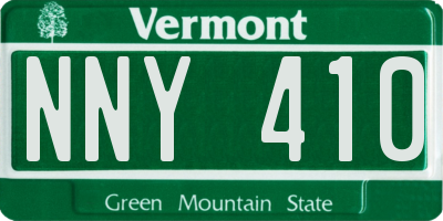 VT license plate NNY410