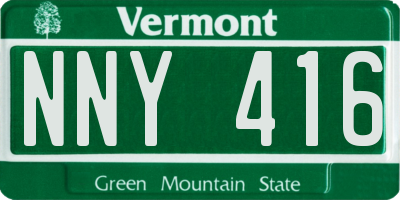 VT license plate NNY416