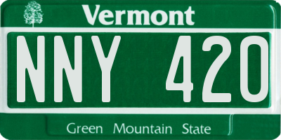 VT license plate NNY420