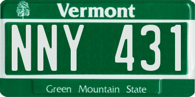 VT license plate NNY431