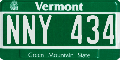 VT license plate NNY434