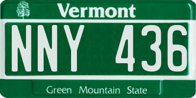 VT license plate NNY436